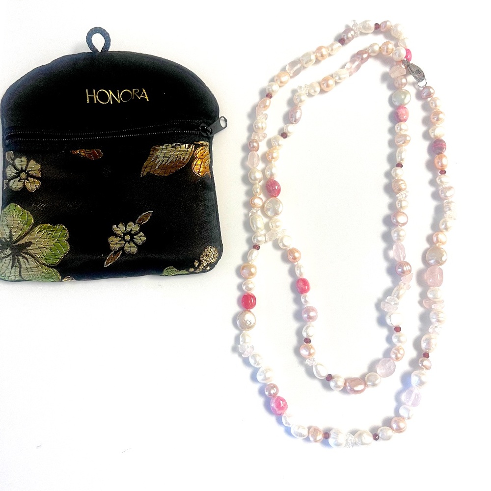 Honora 36in Multi Gem Pearl Necklace
